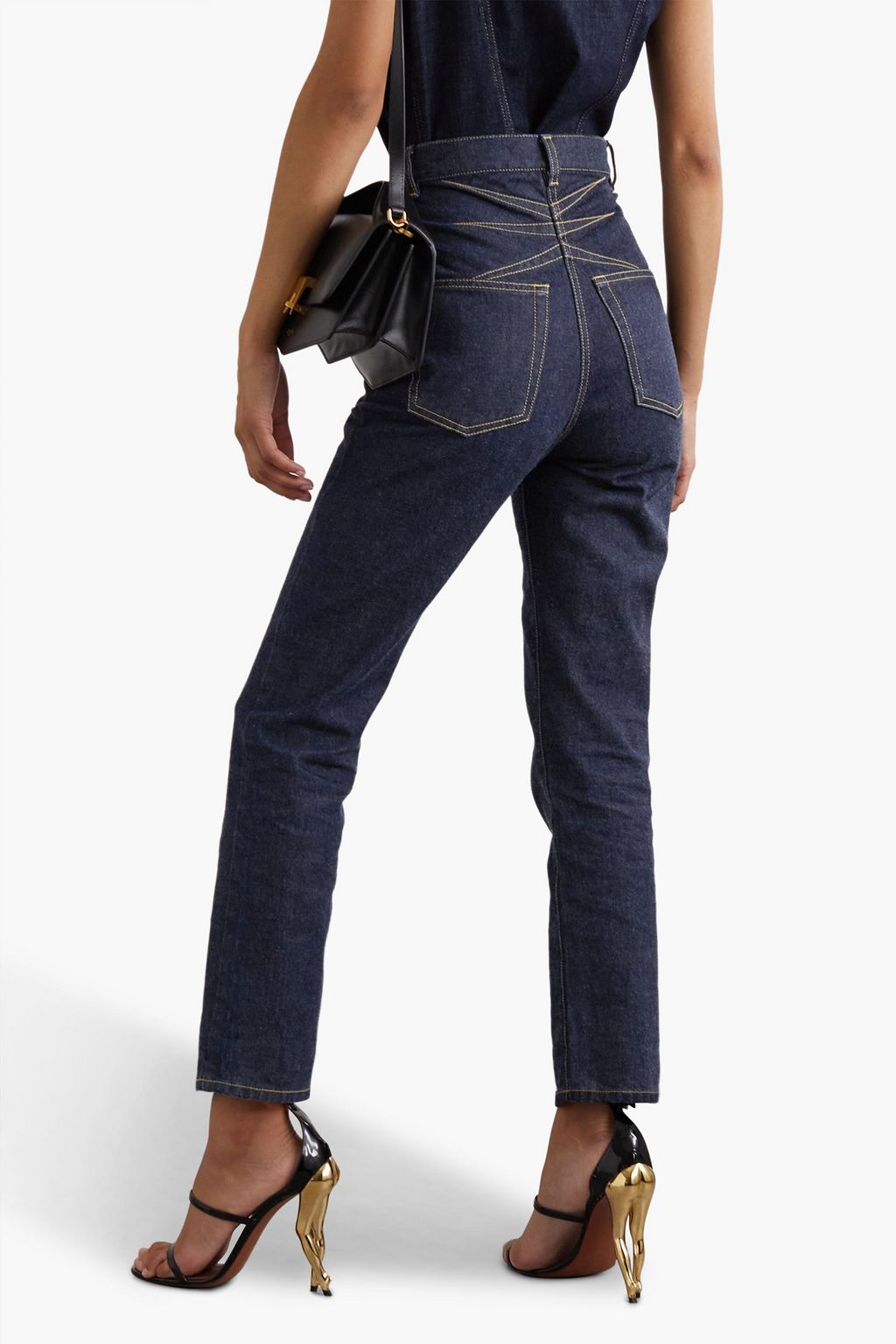 ALAÏA High-rise slim-leg jeans