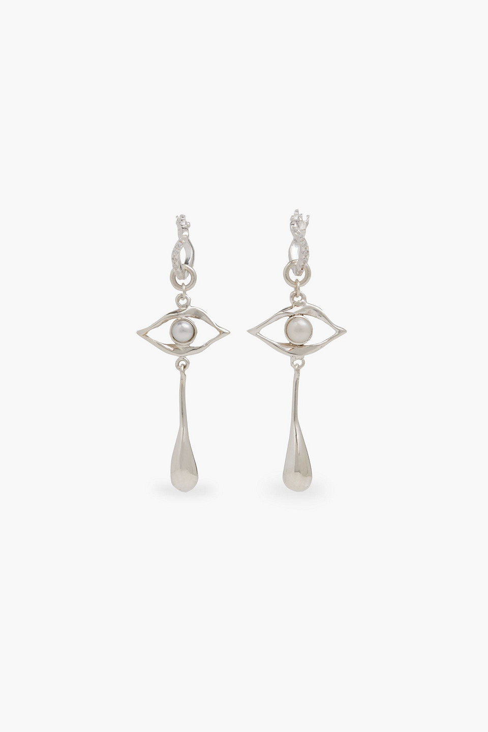 Cornelia Webb Silver-plated, siamite and freshwater pearl earrings