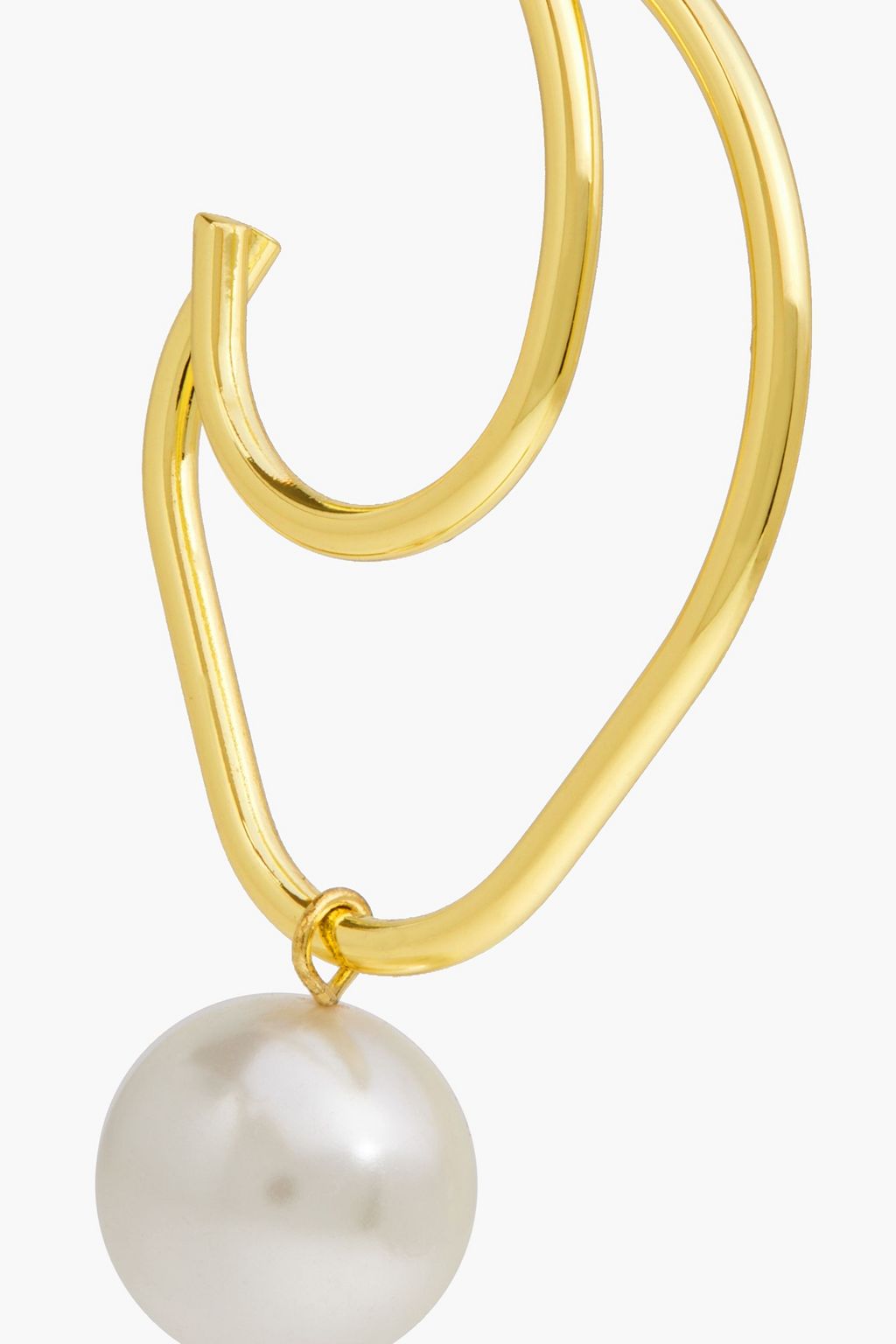 SHASHI 14-karat gold-plated faux pearl earrings