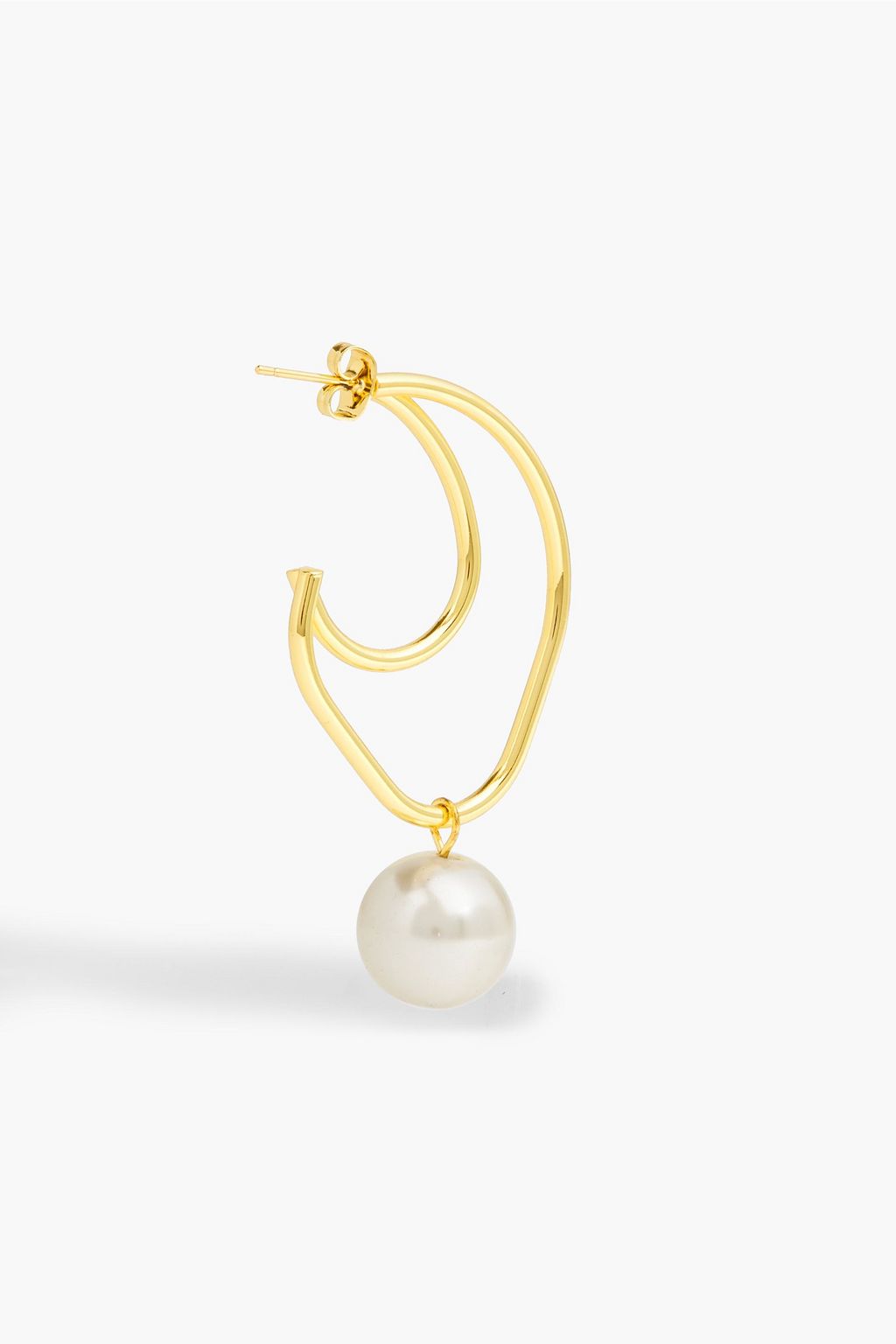 SHASHI 14-karat gold-plated faux pearl earrings