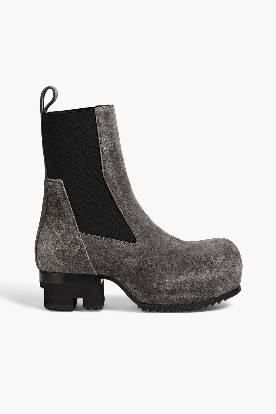 Rick Owens Shearling Ankle Boots In Gray