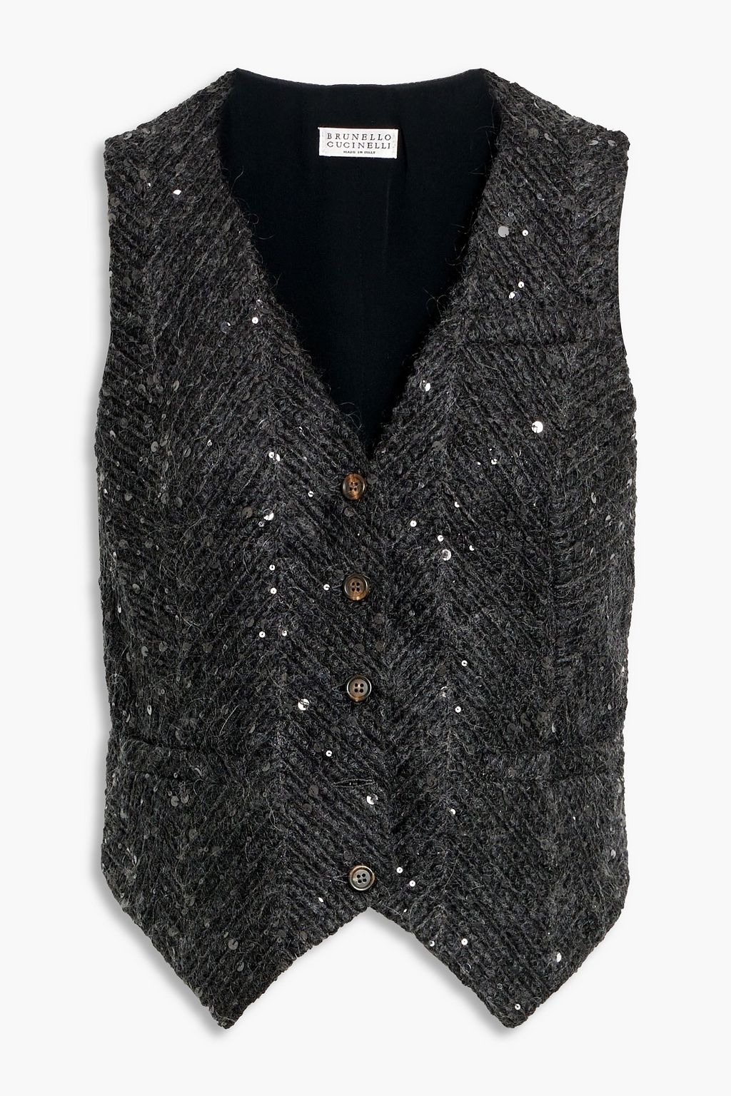 BRUNELLO CUCINELLI Sequin-embellished knitted vest | THE OUTNET