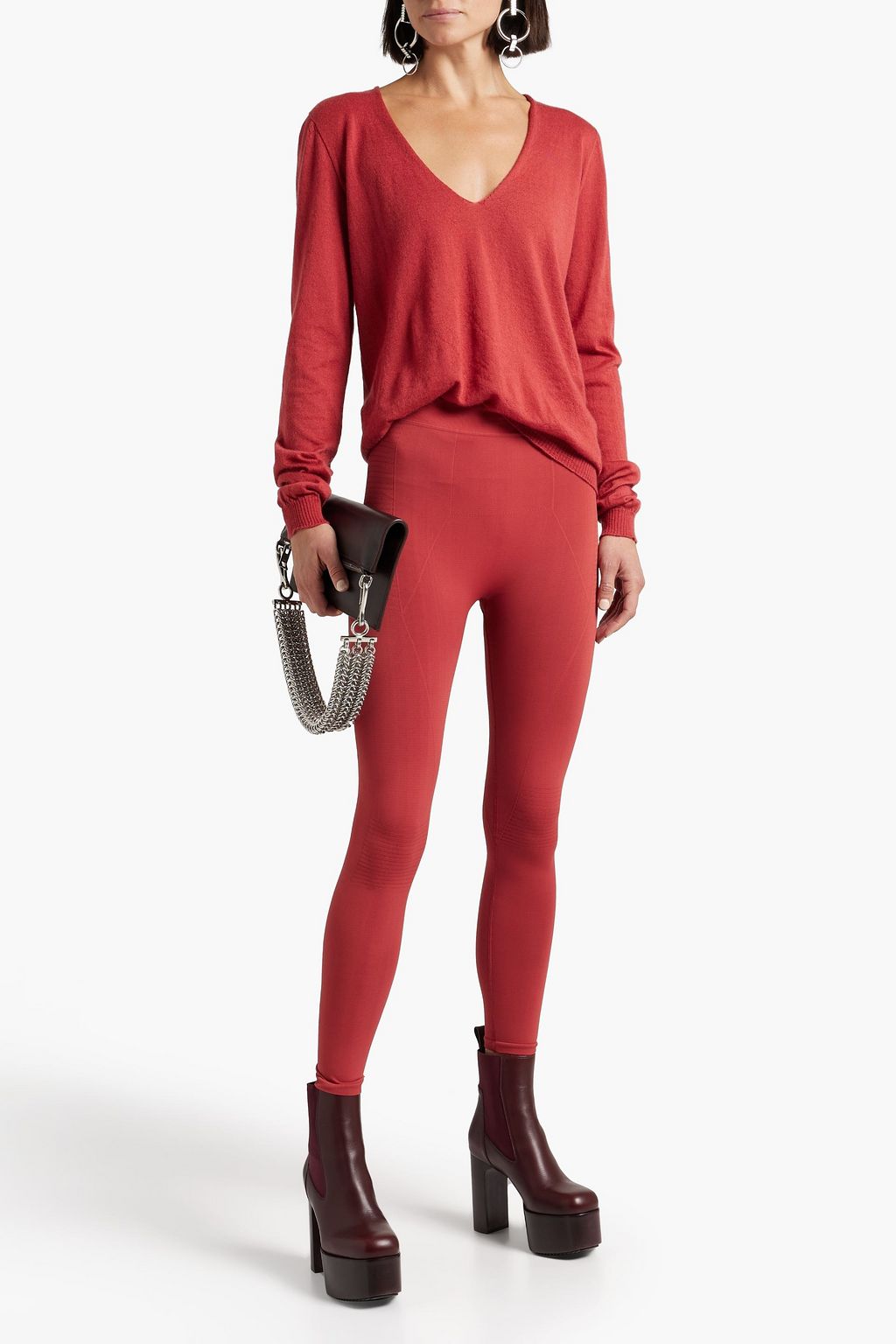 RICK OWENS Stretch-knit leggings