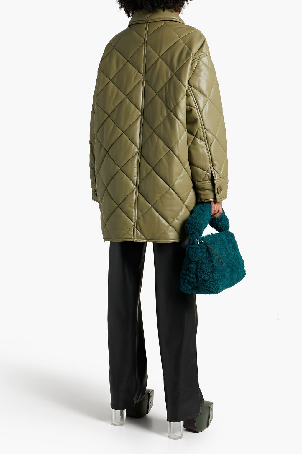 STAND STUDIO Nanna quilted faux leather jacket