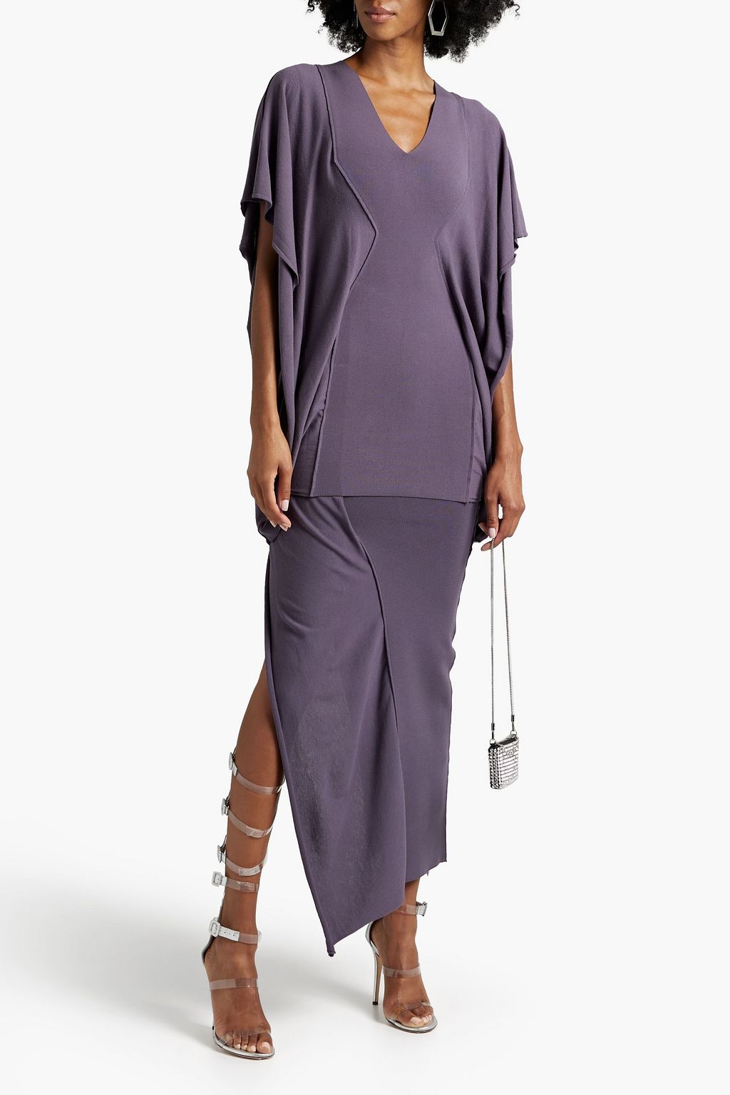 RICK OWENS Draped stretch-knit top