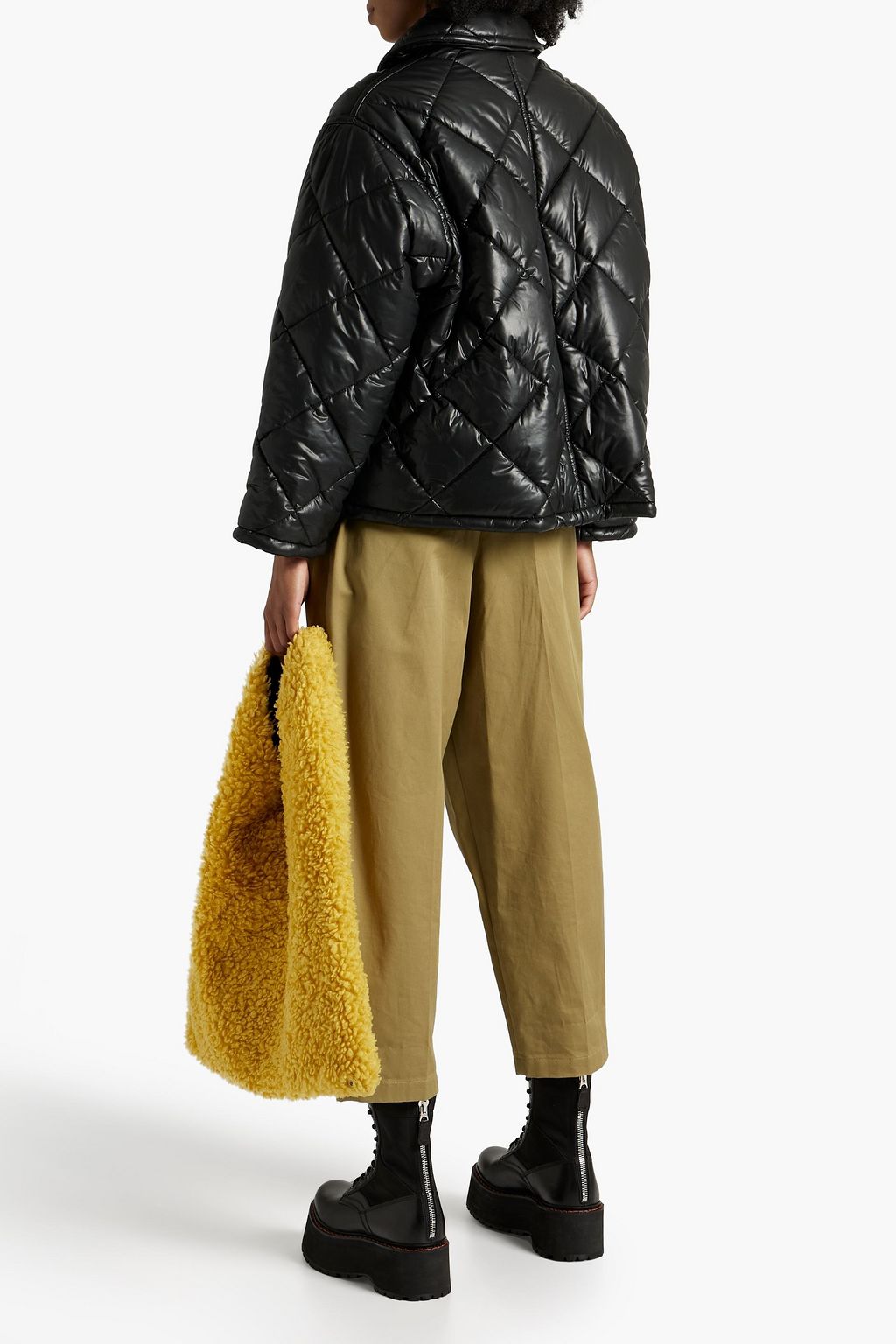 STAND STUDIO Nikolina quilted faux leather jacket