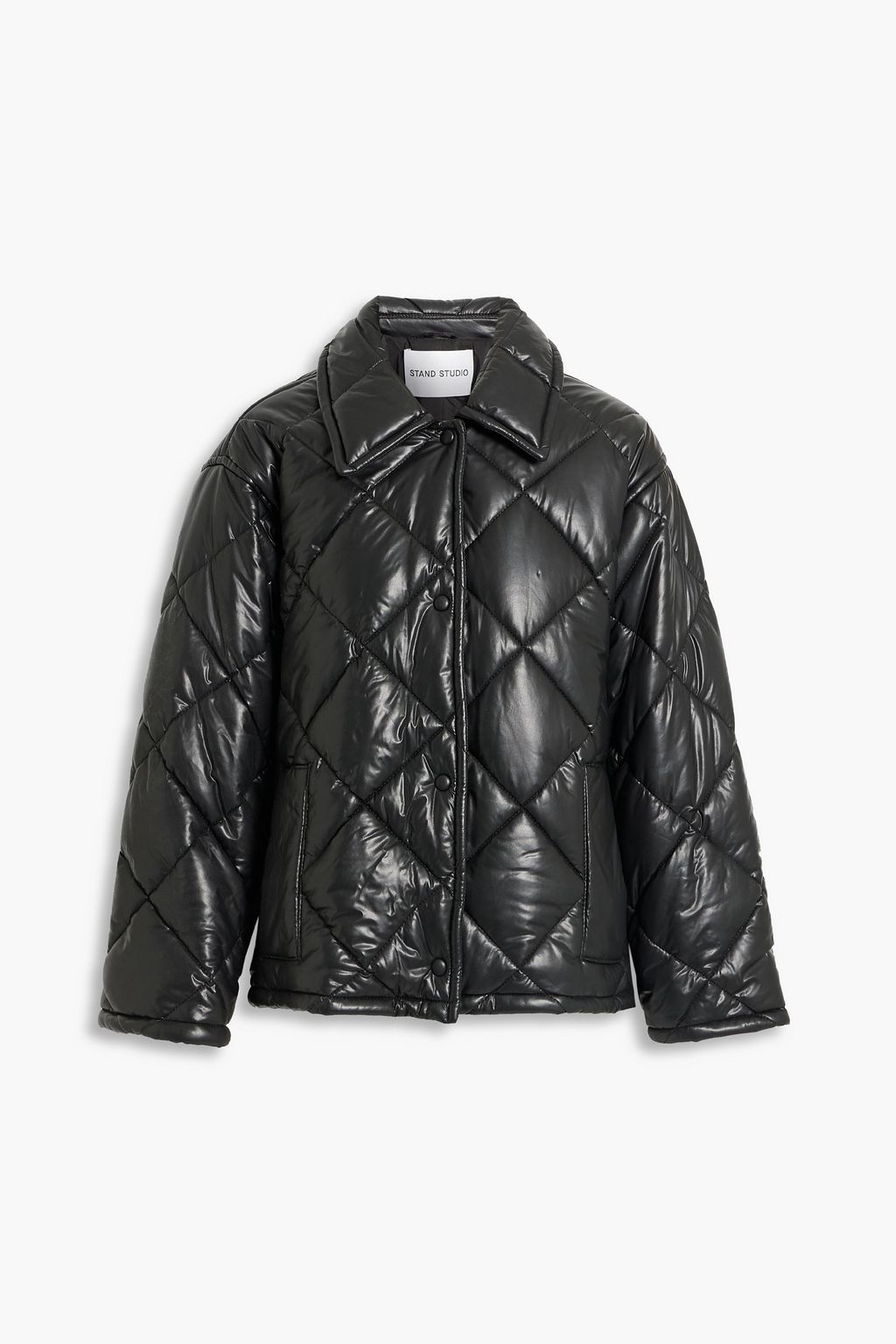 STAND STUDIO Nikolina quilted faux leather jacket