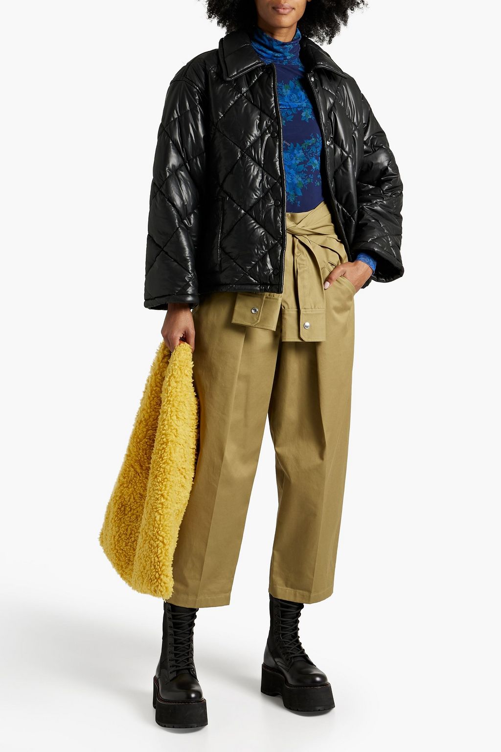 STAND STUDIO Nikolina quilted faux leather jacket