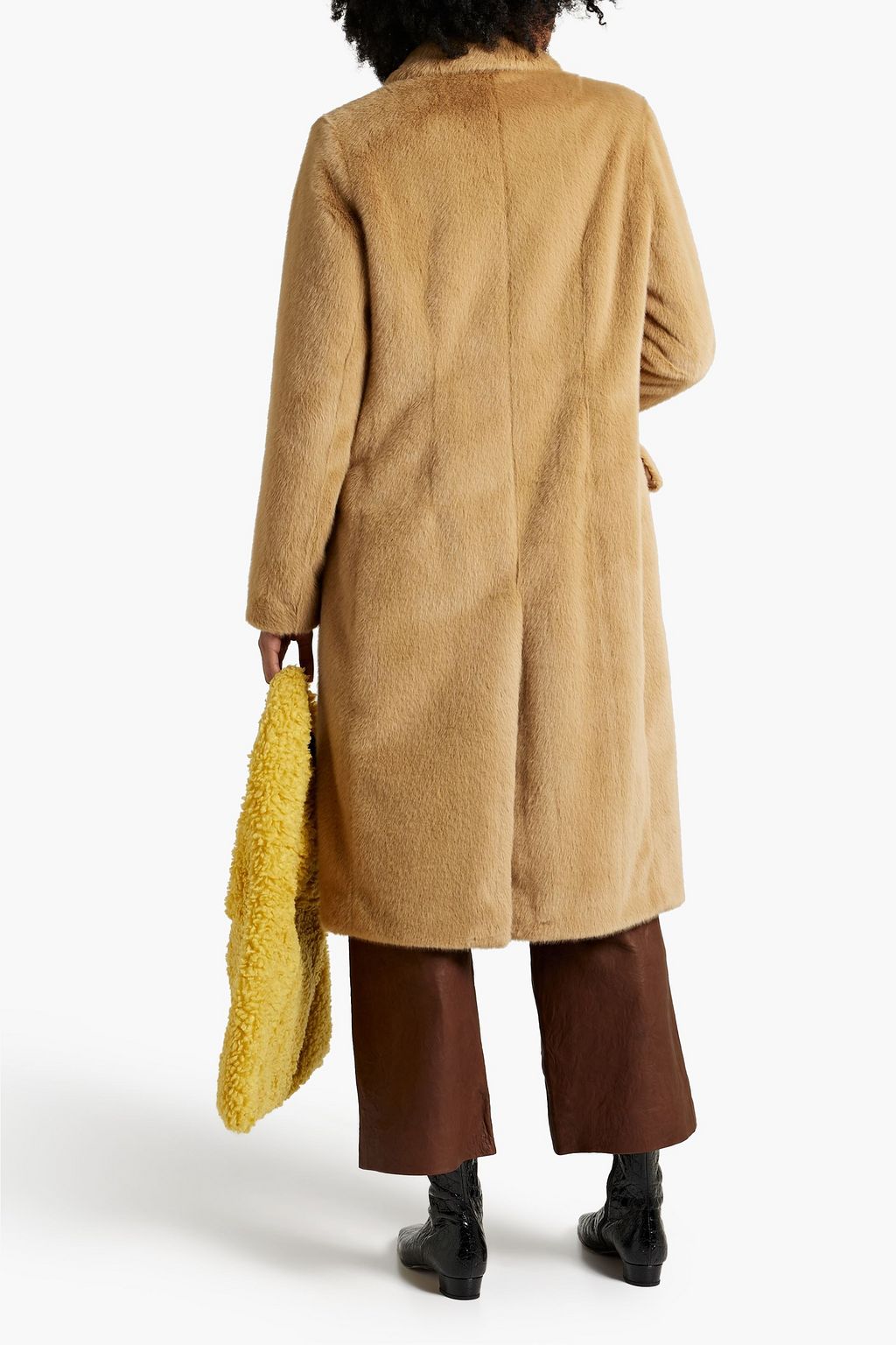 STAND STUDIO Minou double-breasted faux fur coat