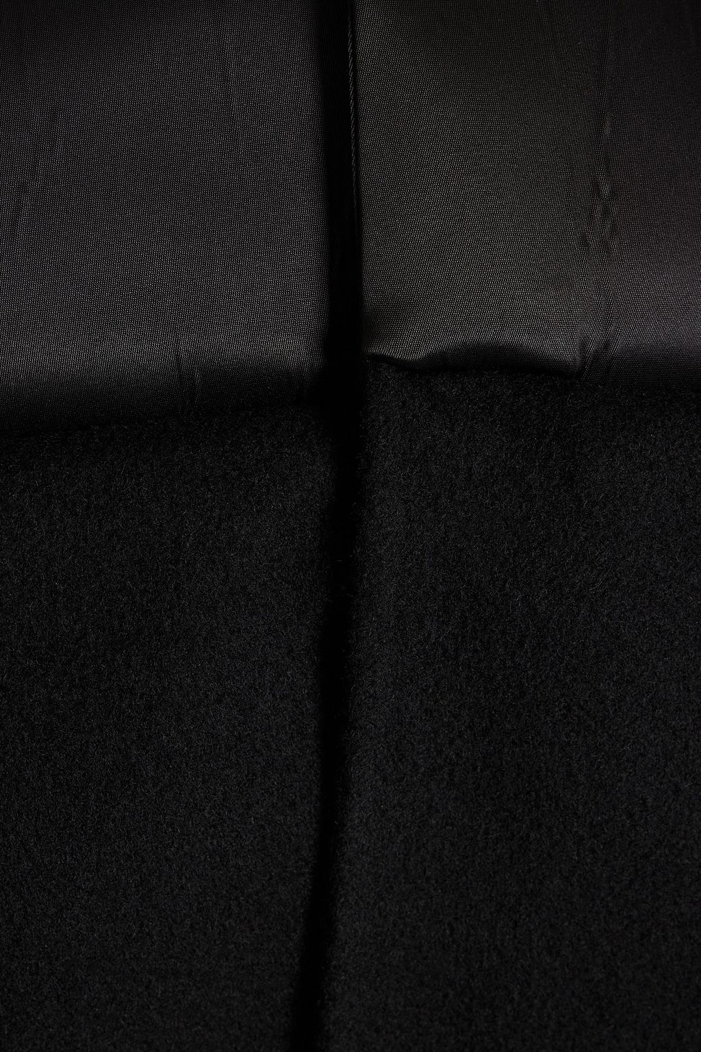 RICK OWENS Oversized quilted satin-paneled cashmere cape