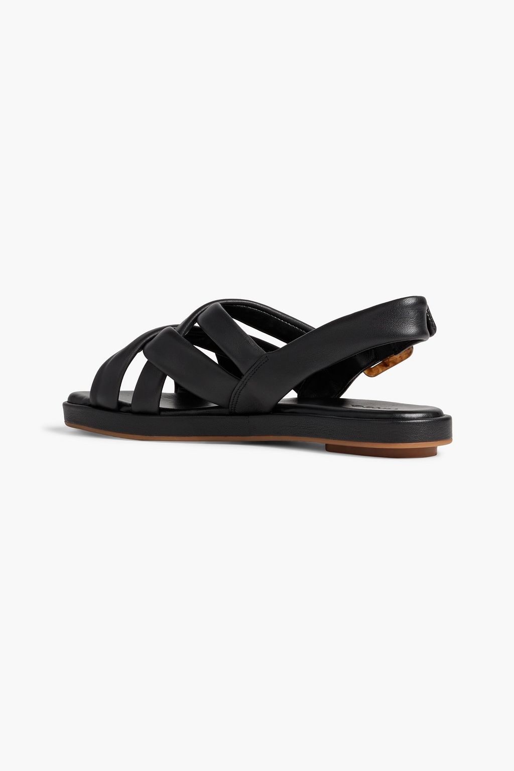Black Rexx leather slingback sandals | VINCE. | THE OUTNET