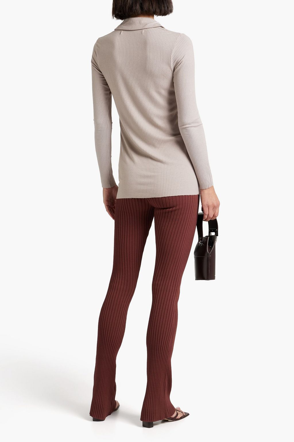 ENZA COSTA Ribbed jersey cardigan