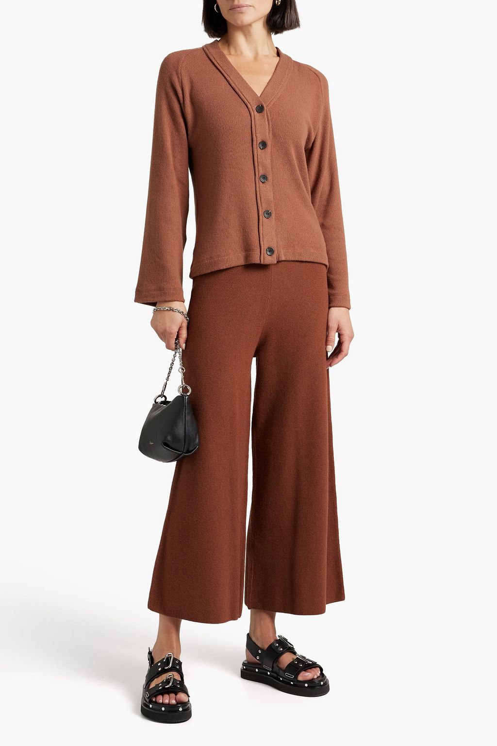 ENZA COSTA Ribbed jersey cardigan