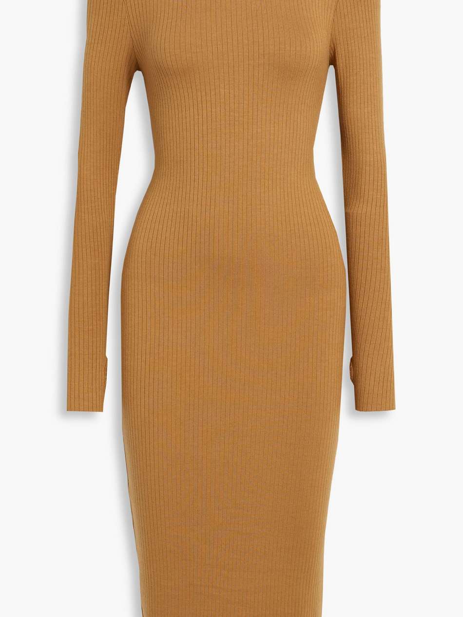 ribbed tencel™-blend jersey midi dress