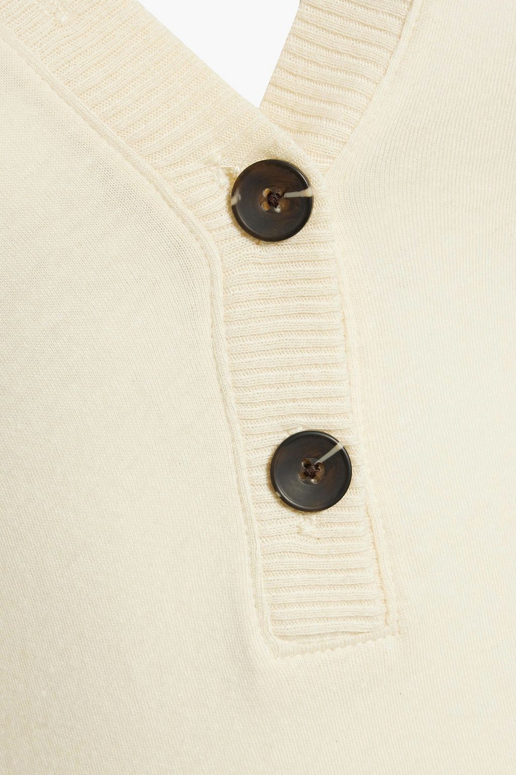 ENZA COSTA Cotton and cashmere-blend slub jersey top