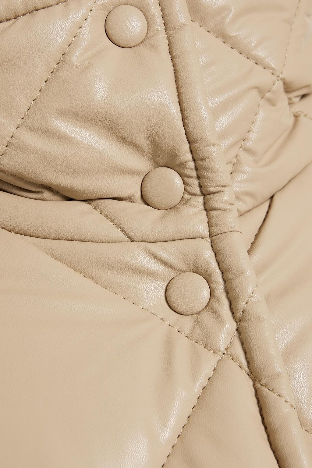 STAND STUDIO Sage quilted faux leather coat