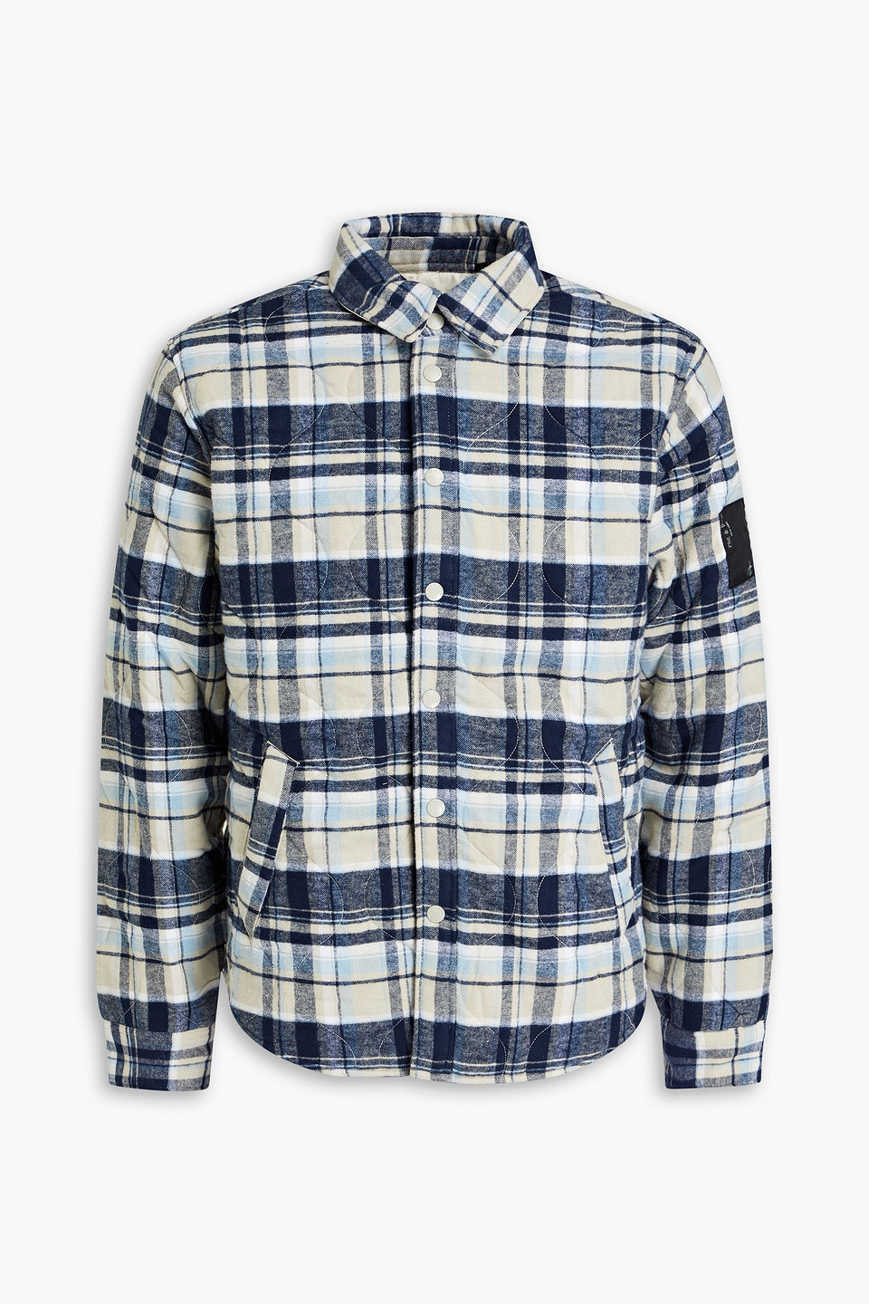 Dane checked quilted cotton-flannel overshirt