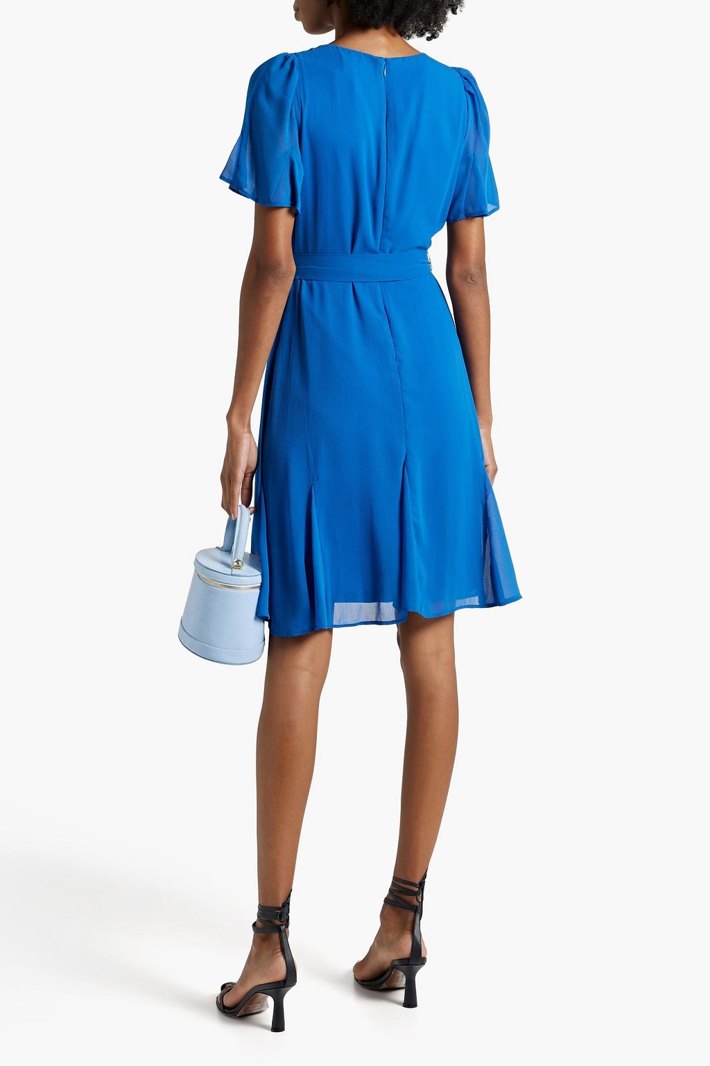 DKNY クレポン ミニワンピース ベルト付き