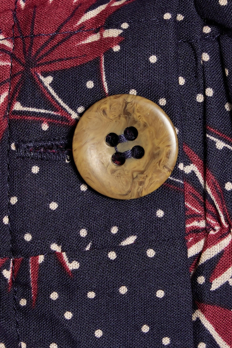 EBERJEY ELSIE GATHERED PRINTED COTTON MINI DRESS