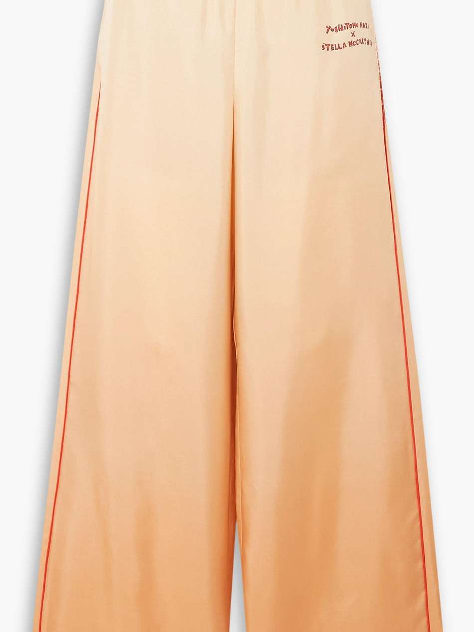 + yoshitomo nara printed silk-satin wide-leg pants