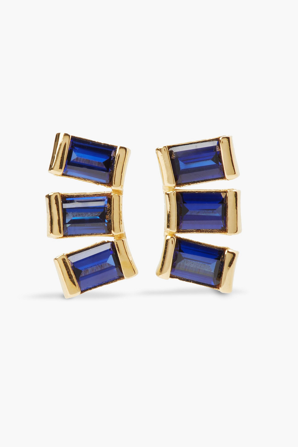 Cornelia Webb 18-karat gold-plated stone earrings