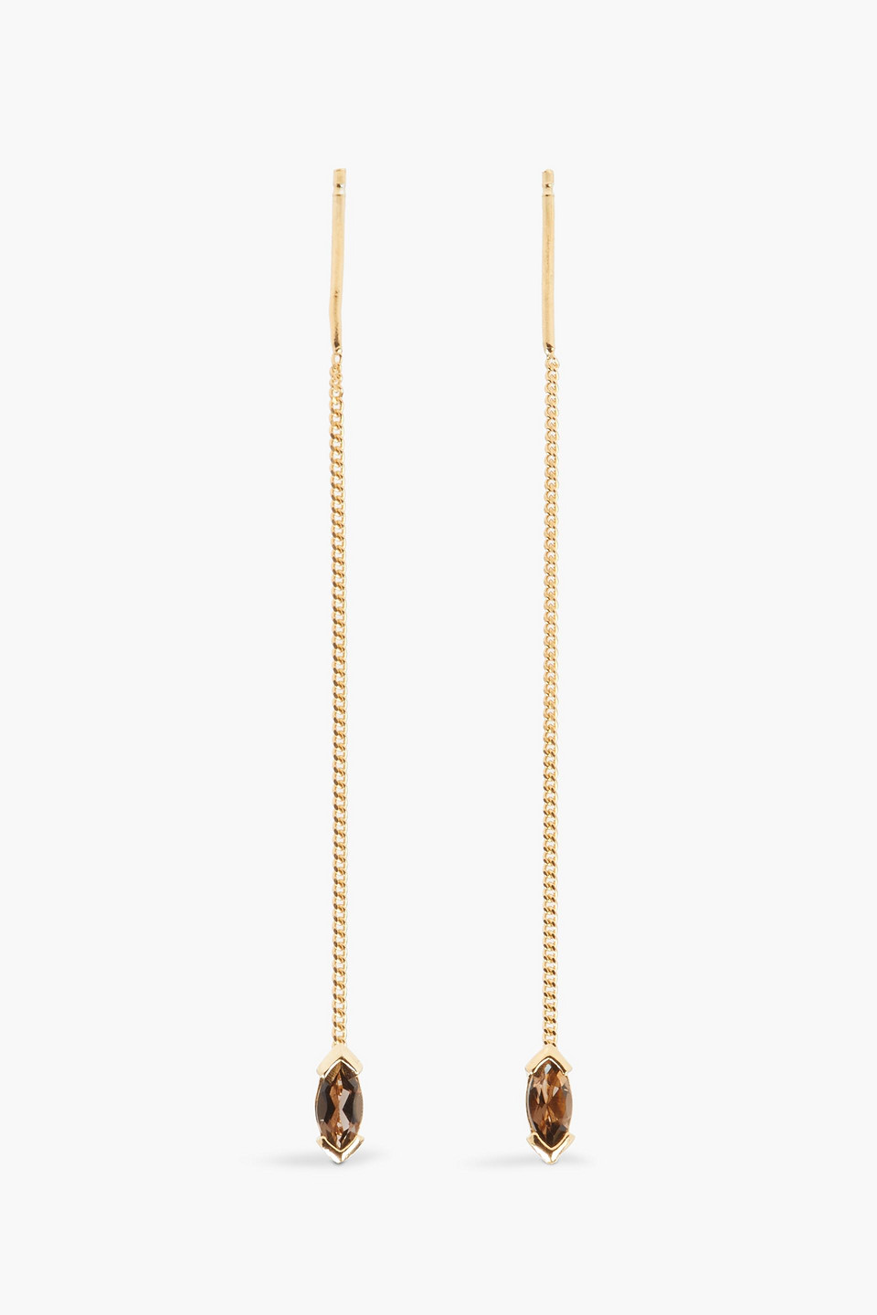 Cornelia Webb 24-karat gold-plated quartz earrings