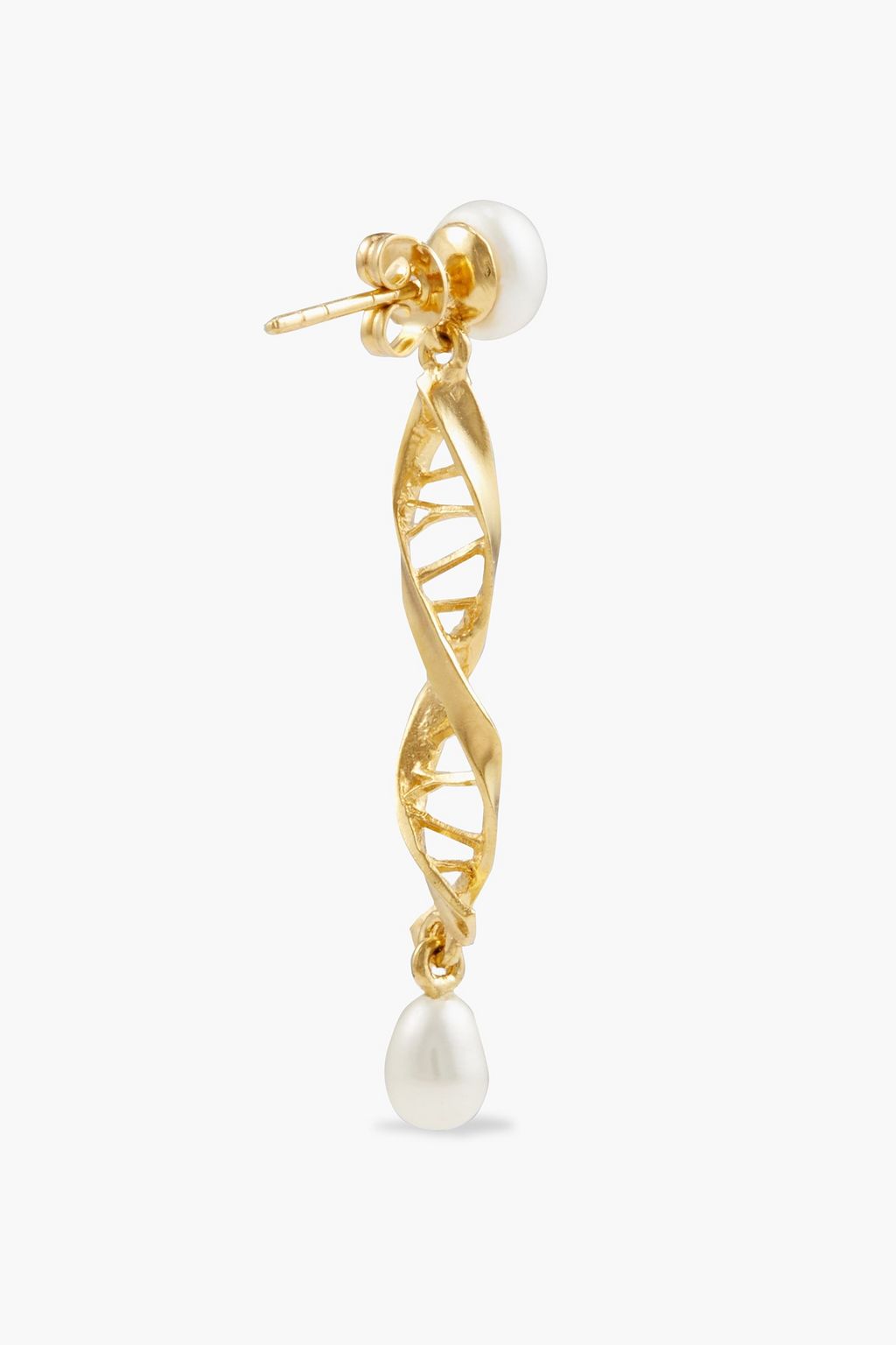 PAMELA LOVE Gold-plated pearl earrings