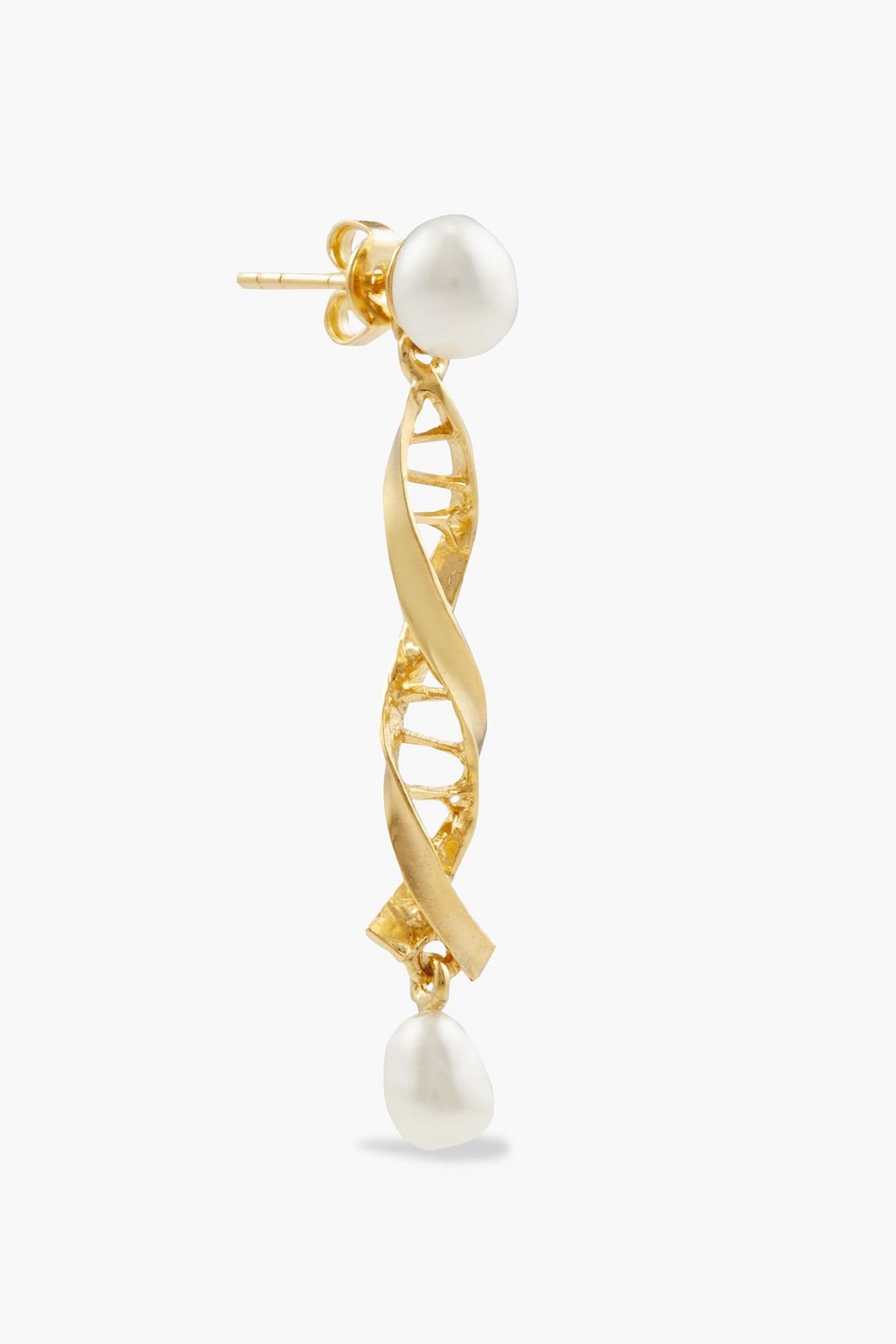 PAMELA LOVE Gold-plated pearl earrings