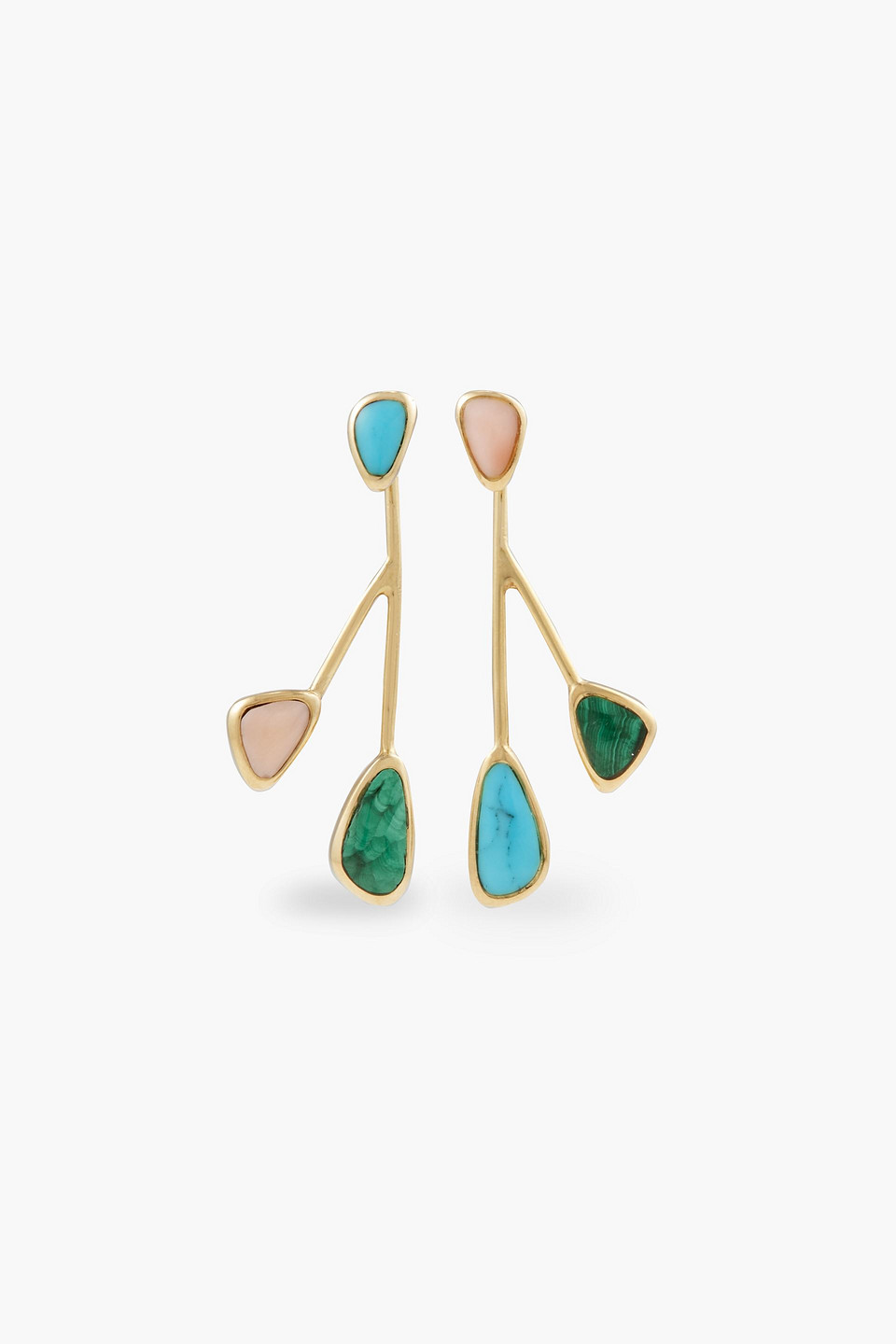 Pamela Love 18-karat Gold Multi-stone Earrings