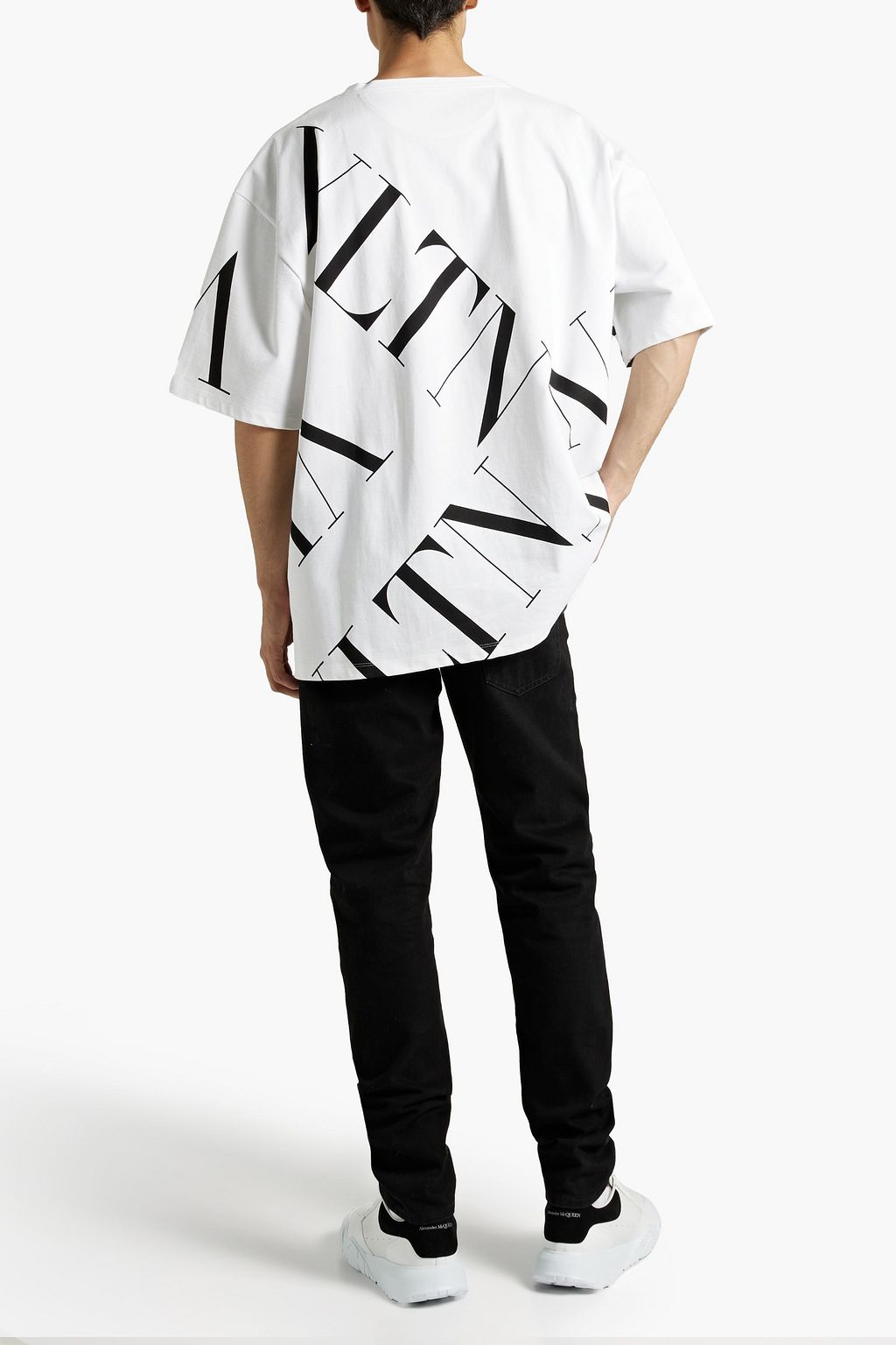 VALENTINO Printed cotton-jersey T-shirt