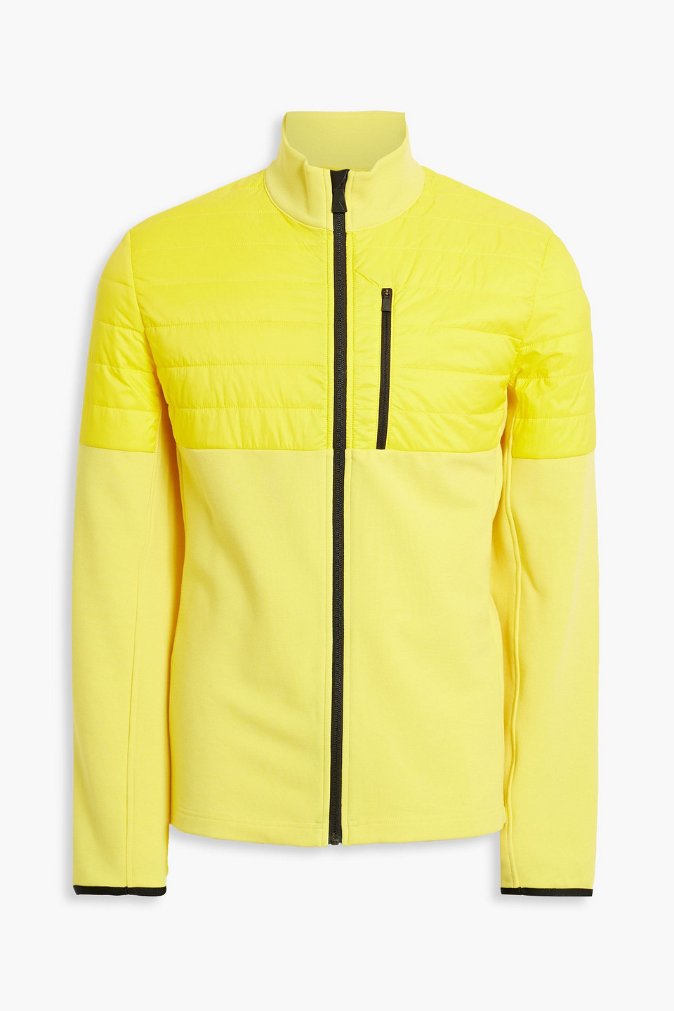 Aztech Smuggler Quilted Shell-paneled Fleece Jacket In Yellow