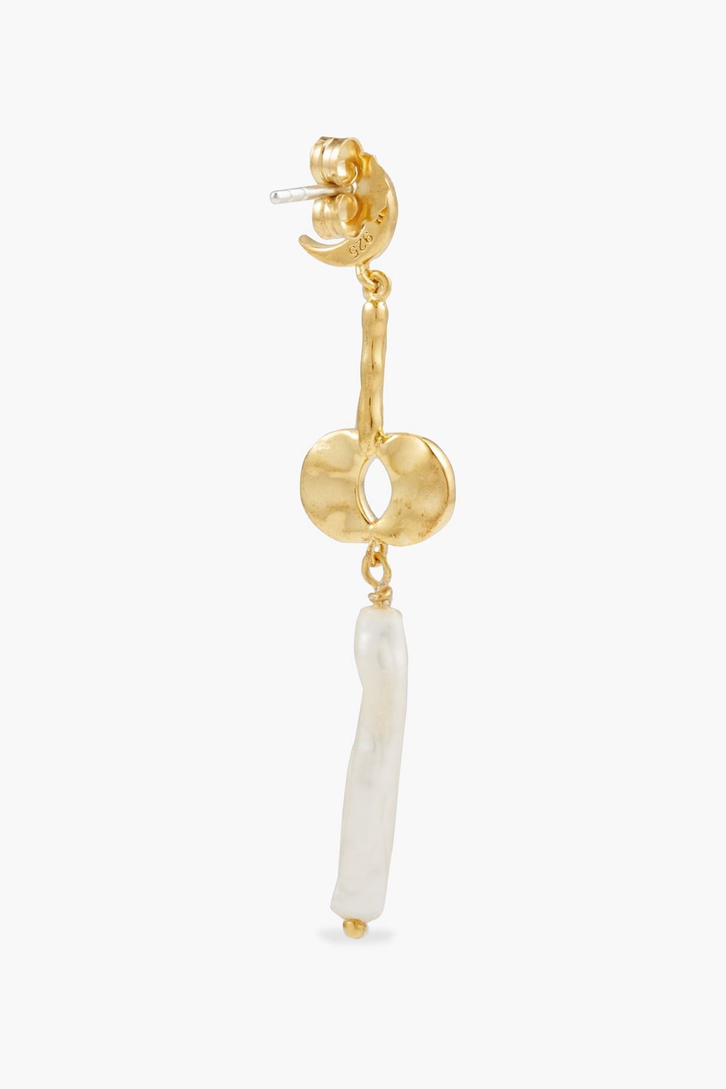 PAMELA LOVE Gold-plated pearl earrings