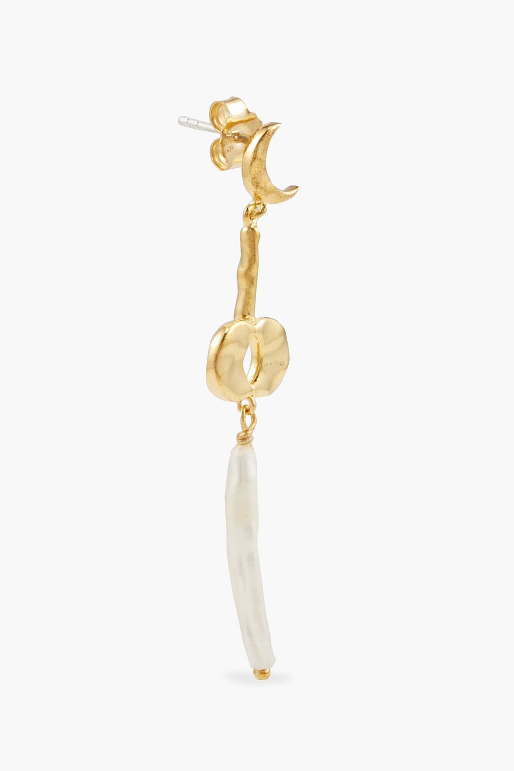 PAMELA LOVE Gold-plated pearl earrings