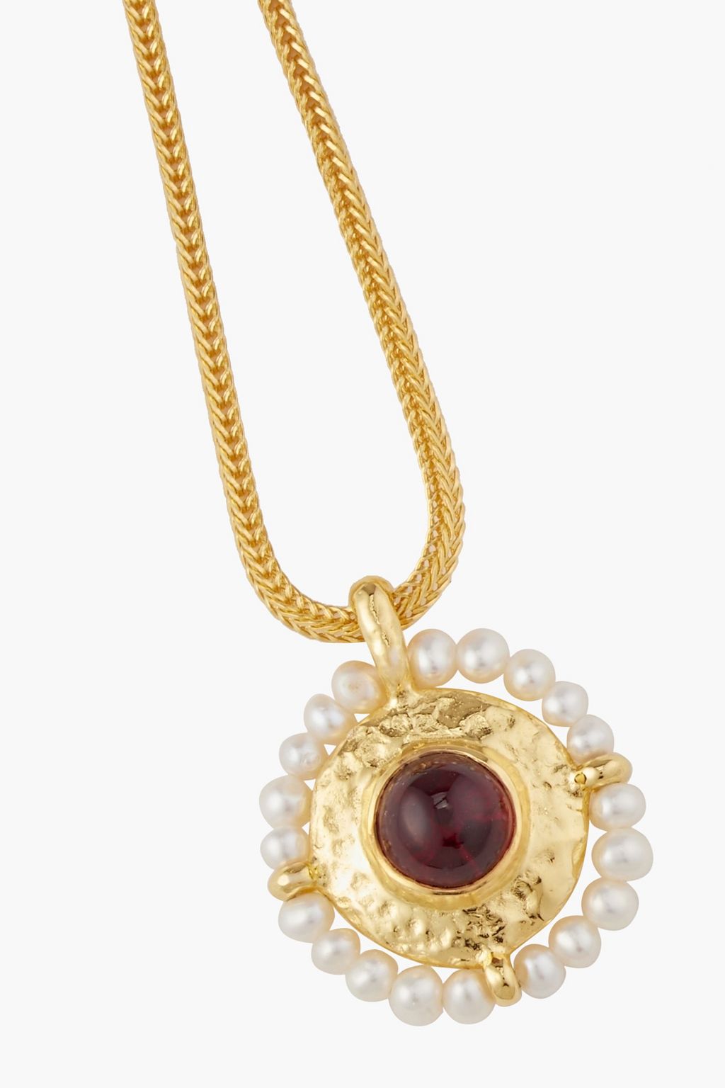 PAMELA LOVE Gold-plated pearl and stone necklace