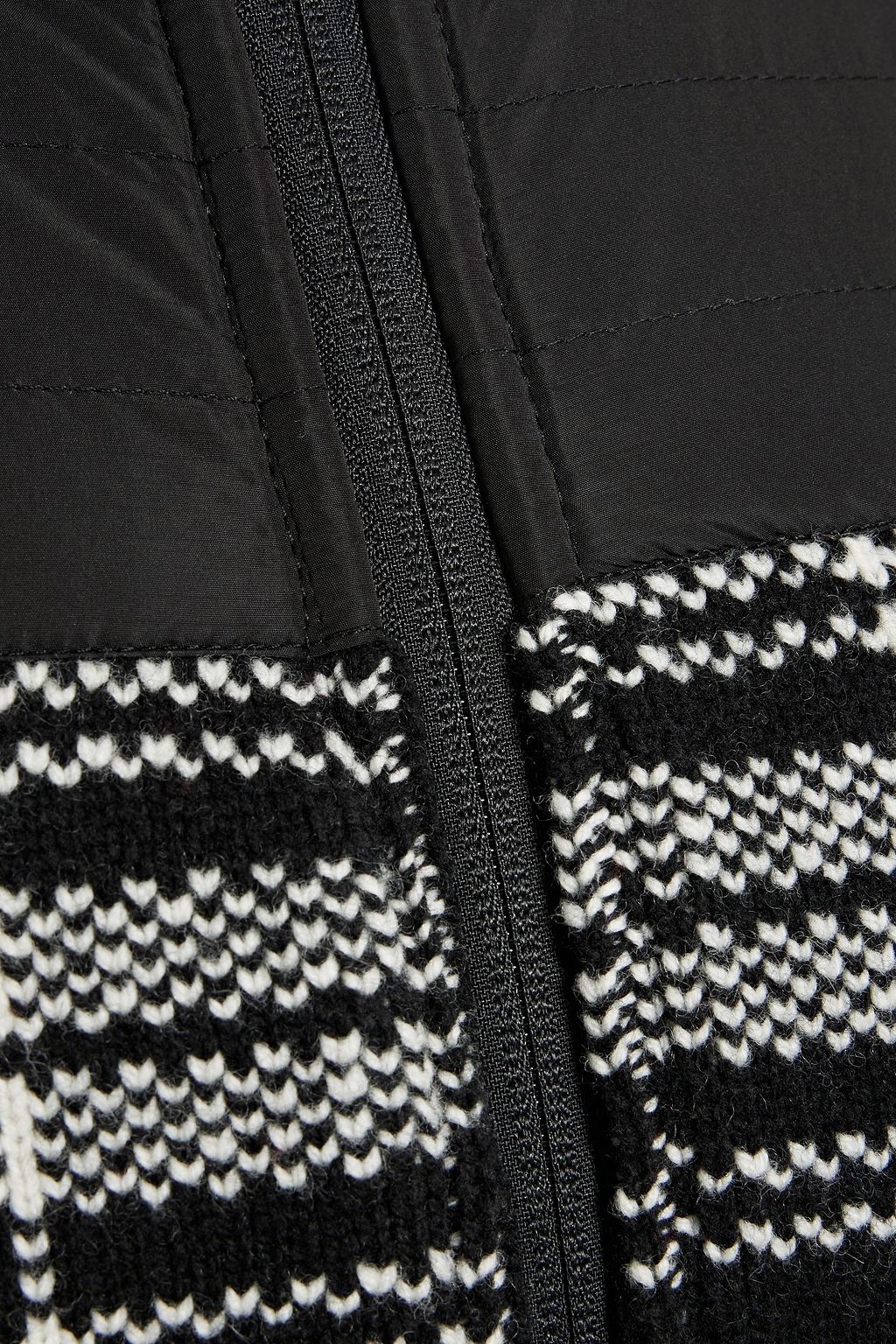 AZTECH MOUNTAIN Larkspur shell-paneled jacquard-knit wool zip-up hoodie