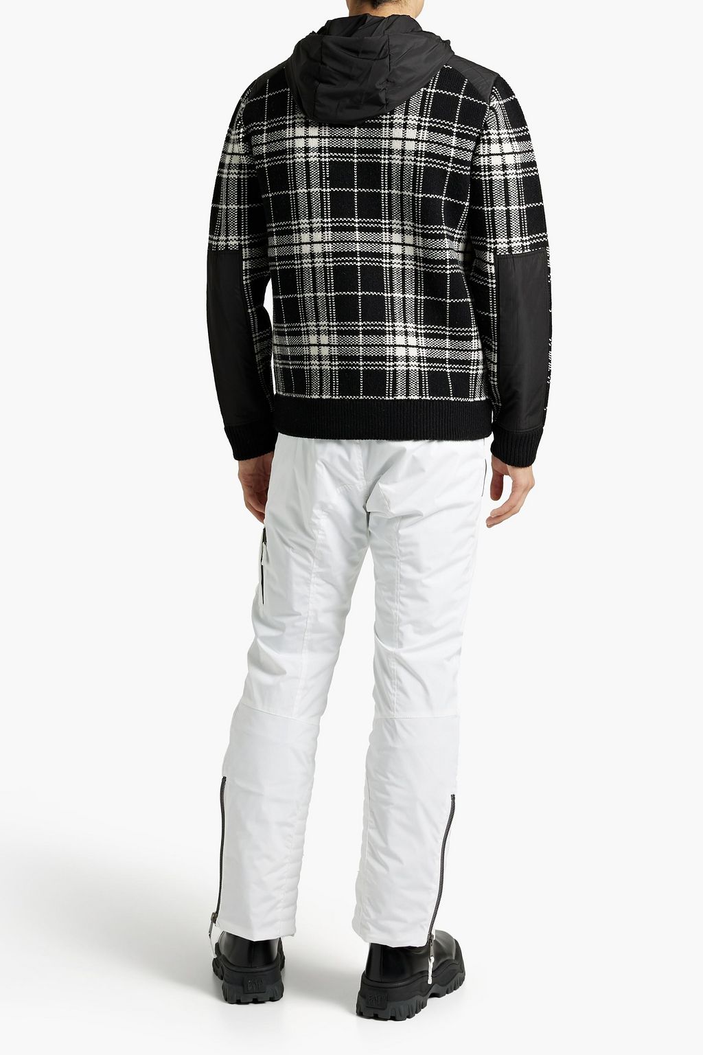 AZTECH MOUNTAIN Larkspur shell-paneled jacquard-knit wool zip-up hoodie