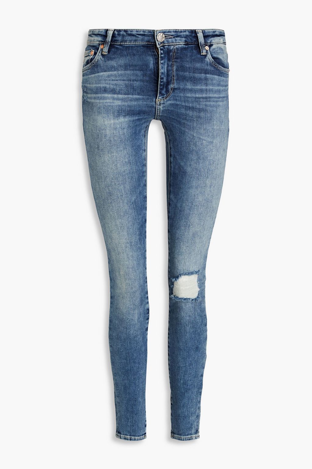AG JEANS Legging distressed lowrise skinny jeans THE