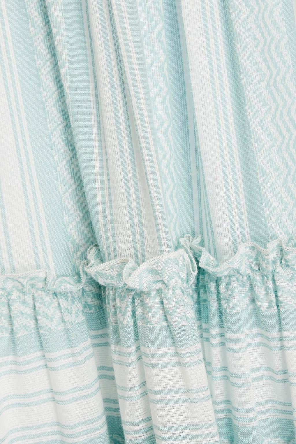 TIGERLILY Okimi Roisini shirred cotton-jacquard maxi dress
