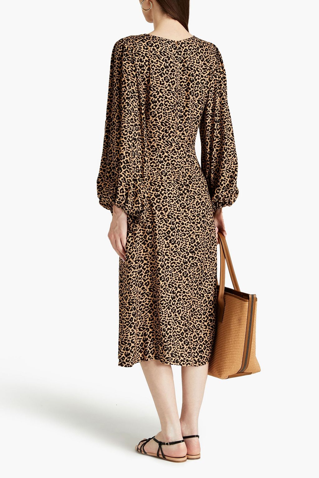 TIGERLILY Jemila Raquel leopard-jacquard midi dress