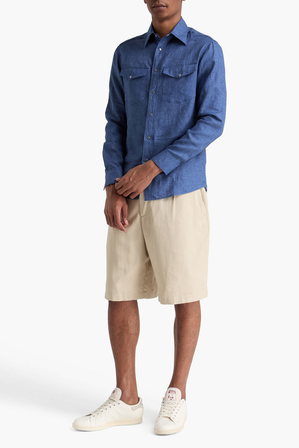  Dunhill - Hemd Aus Leinen - Blau - M 
