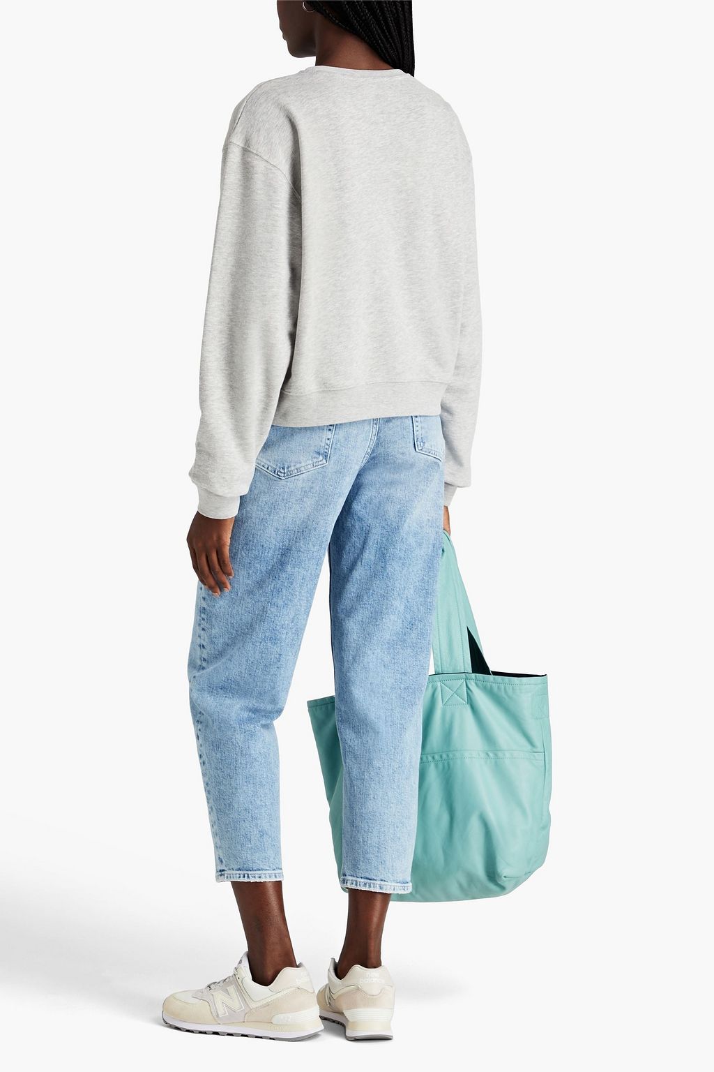 AG JEANS سويتشيرت من قماش تيري الفرنسي المصنوع من مزيج القطن مزين بزخارف