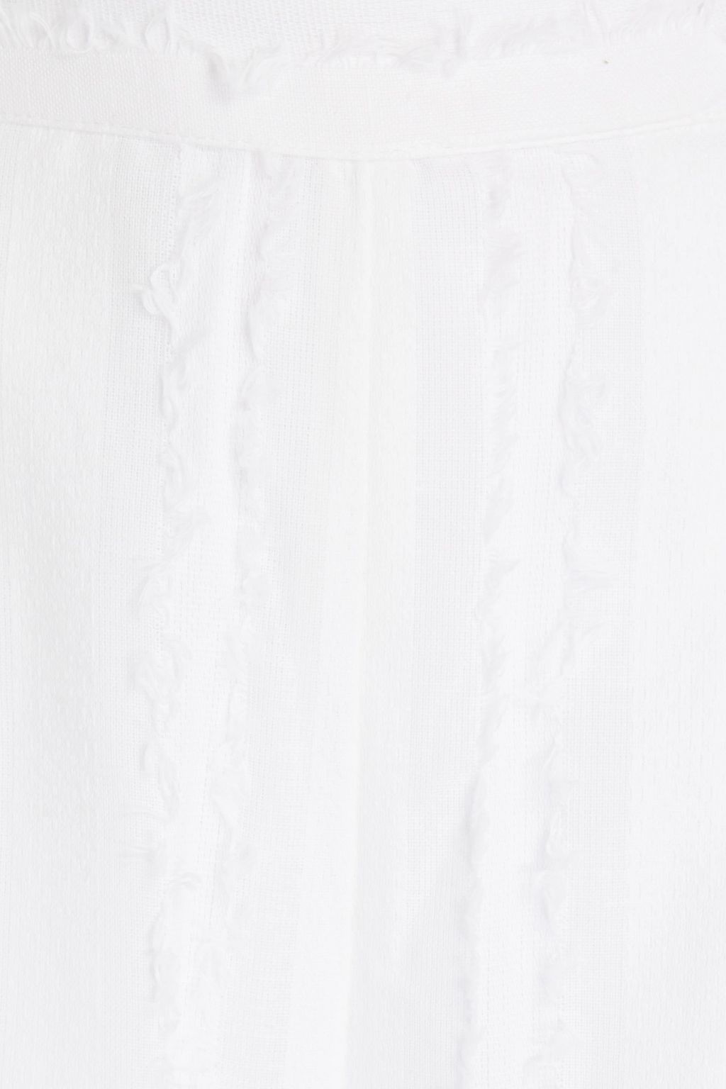 TIGERLILY Okimi Rudy frayed cotton and linen-blend wide-leg pants