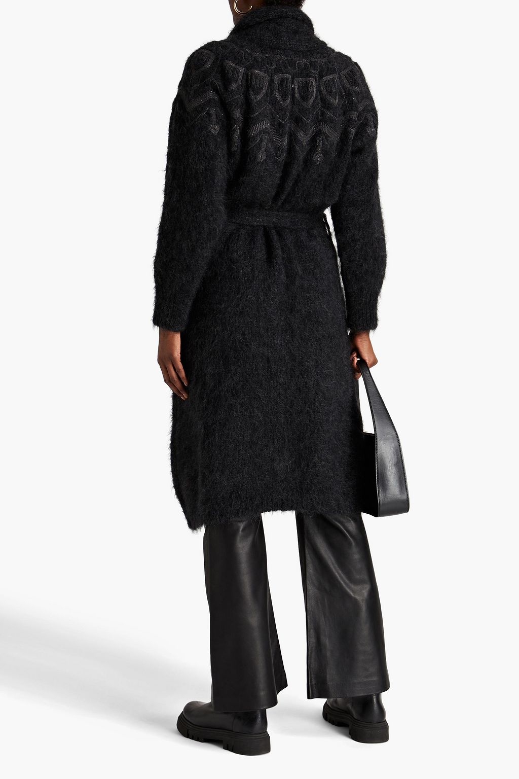 BRUNELLO CUCINELLI Brushed embellished mohair-blend cardigan