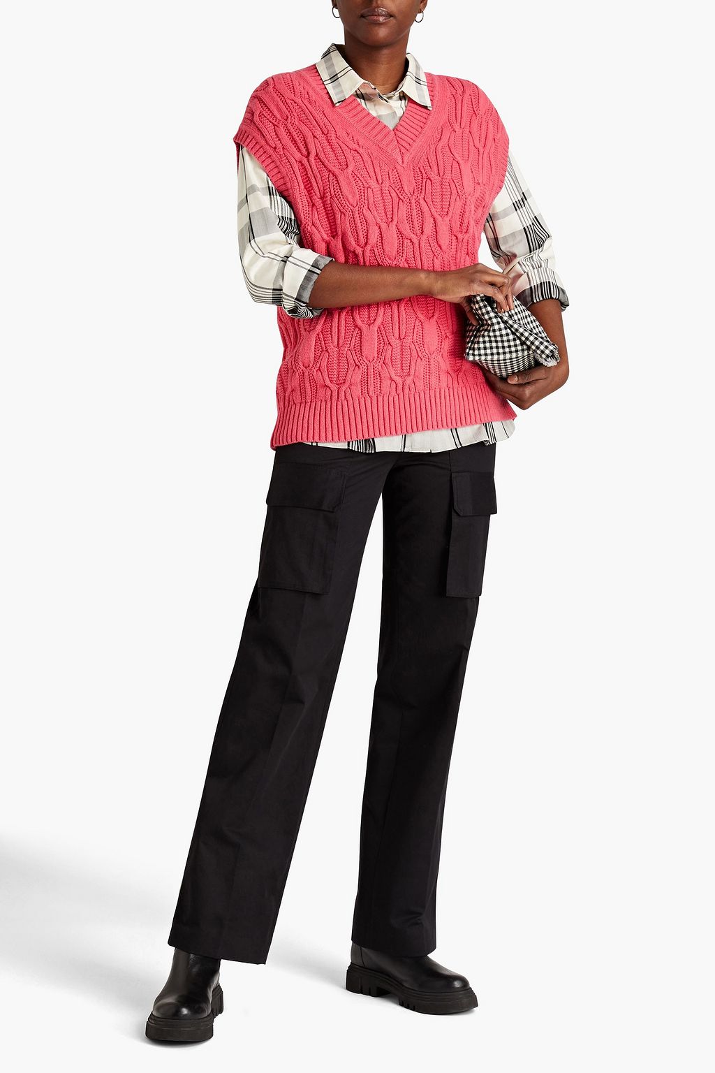 SAMSØE Φ SAMSØE Mags cable-knit organic cotton-blend vest