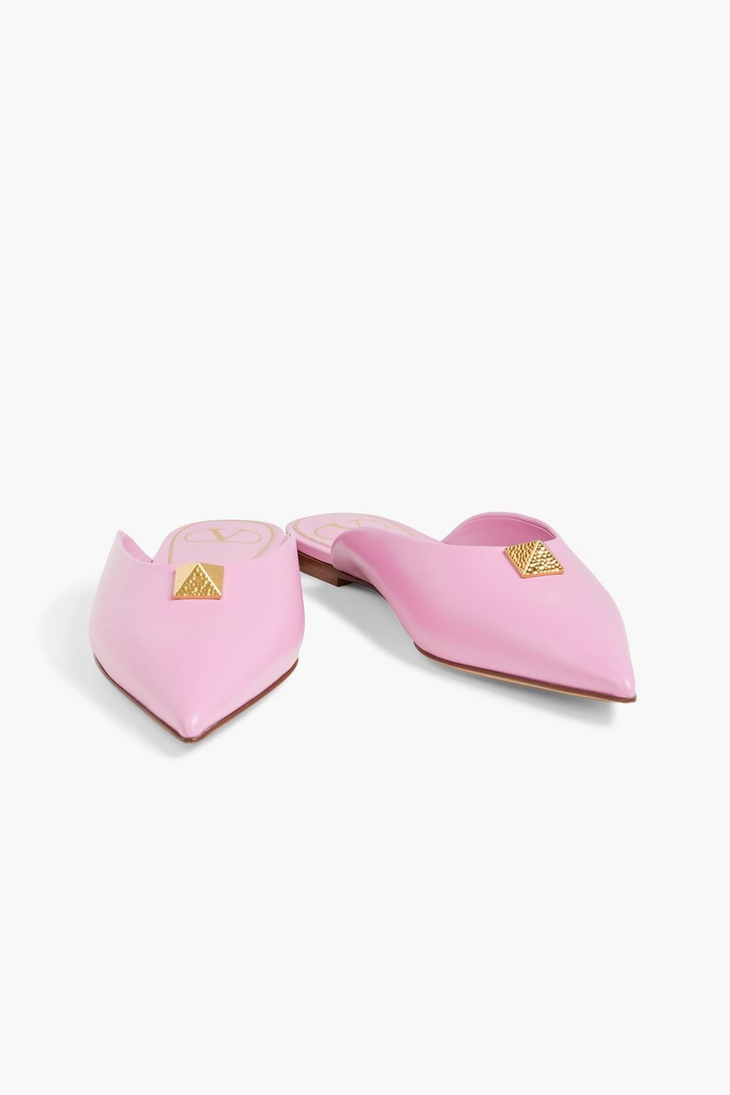 VALENTINO GARAVANI Roman Stud 가죽 슬리퍼