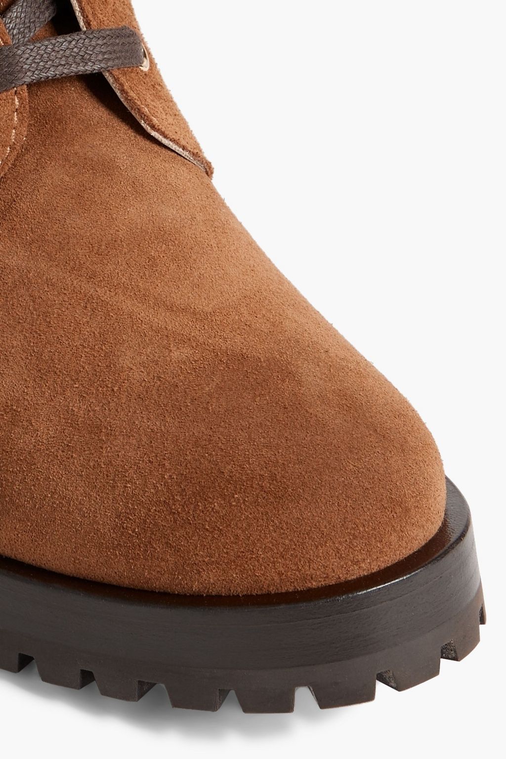 SERGIO ROSSI Zip-detailed suede combat boots