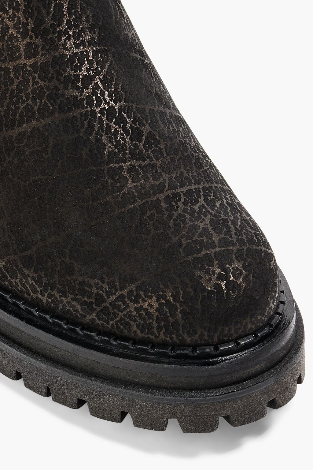 SERGIO ROSSI Motor 015 printed suede ankle boots