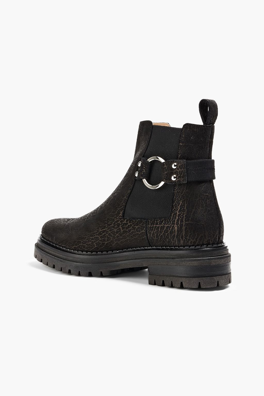 SERGIO ROSSI Motor 015 printed suede ankle boots