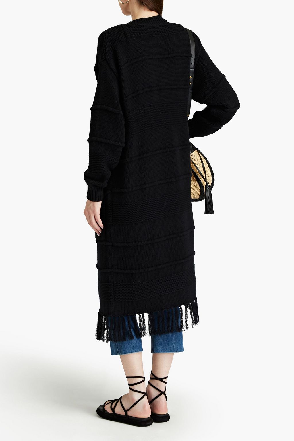 TIGERLILY Kirika fringed cotton-blend cardigan