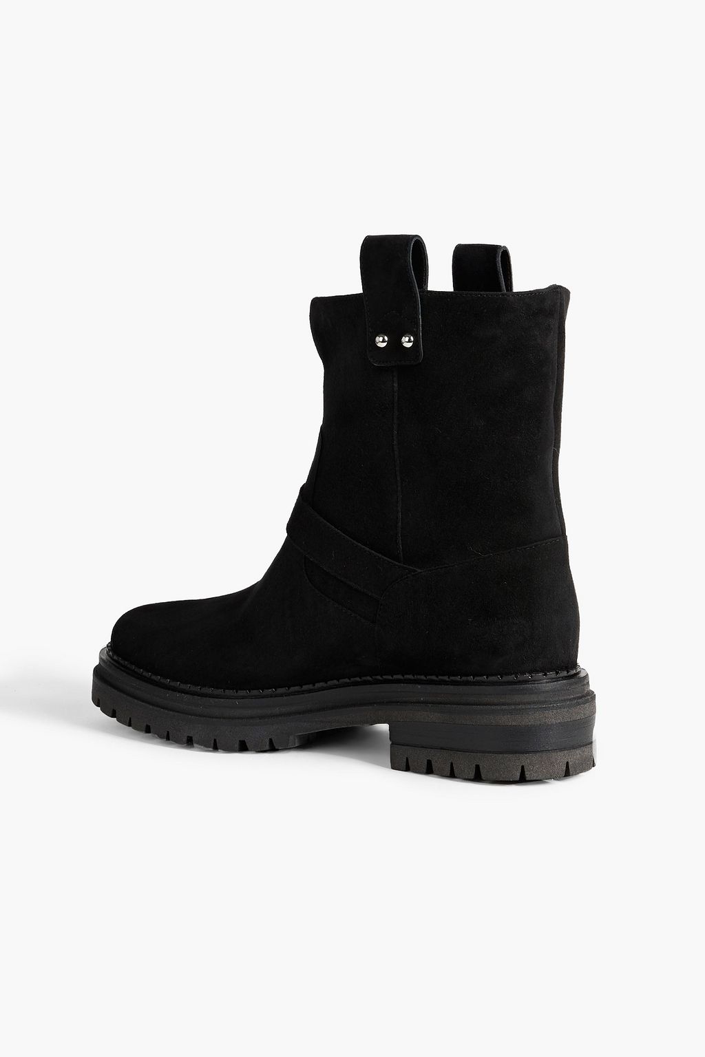 SERGIO ROSSI Motor 015 buckled suede ankle boots